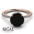 Hidden Halo Black Diamond Ring - Fiona No. 8 image 3