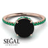 Hidden Halo Black Diamond Ring - Fiona No. 23 image 3