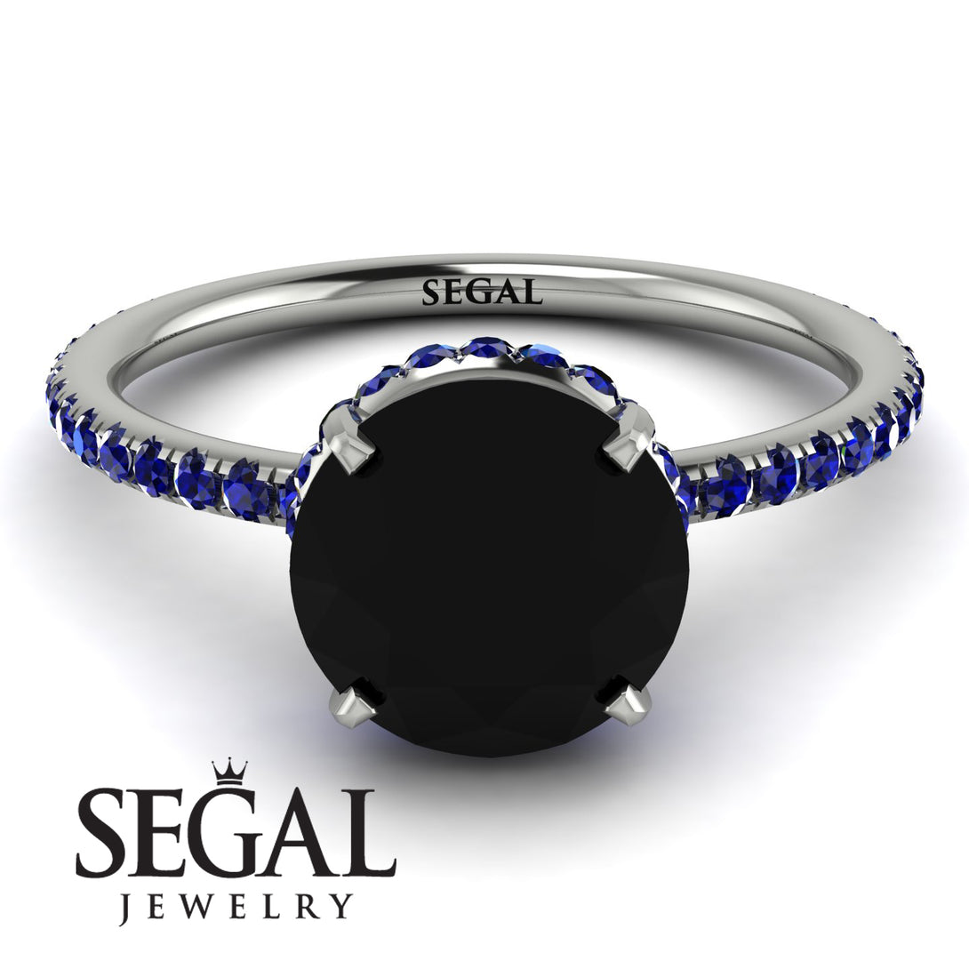 Hidden Halo Black Diamond Ring - Fiona No. 69