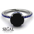 Hidden Halo Black Diamond Ring - Fiona No. 69