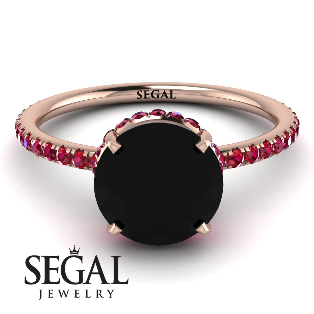 Hidden Halo Black Diamond Ring - Fiona No. 53