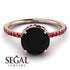 Hidden Halo Black Diamond Ring - Fiona No. 53 image 3