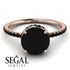 Hidden Halo Black Diamond Ring - Fiona No. 38 image 3