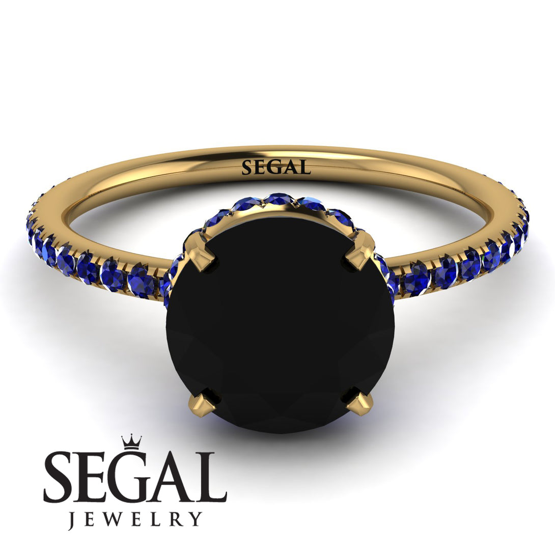 Hidden Halo Black Diamond Ring - Fiona No. 67
