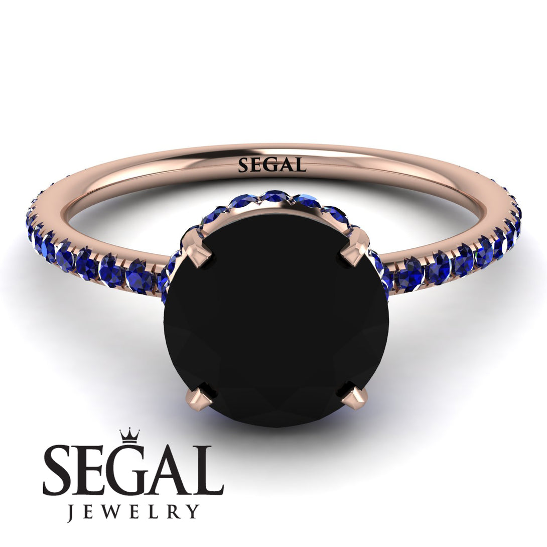 Hidden Halo Black Diamond Ring - Fiona No. 68