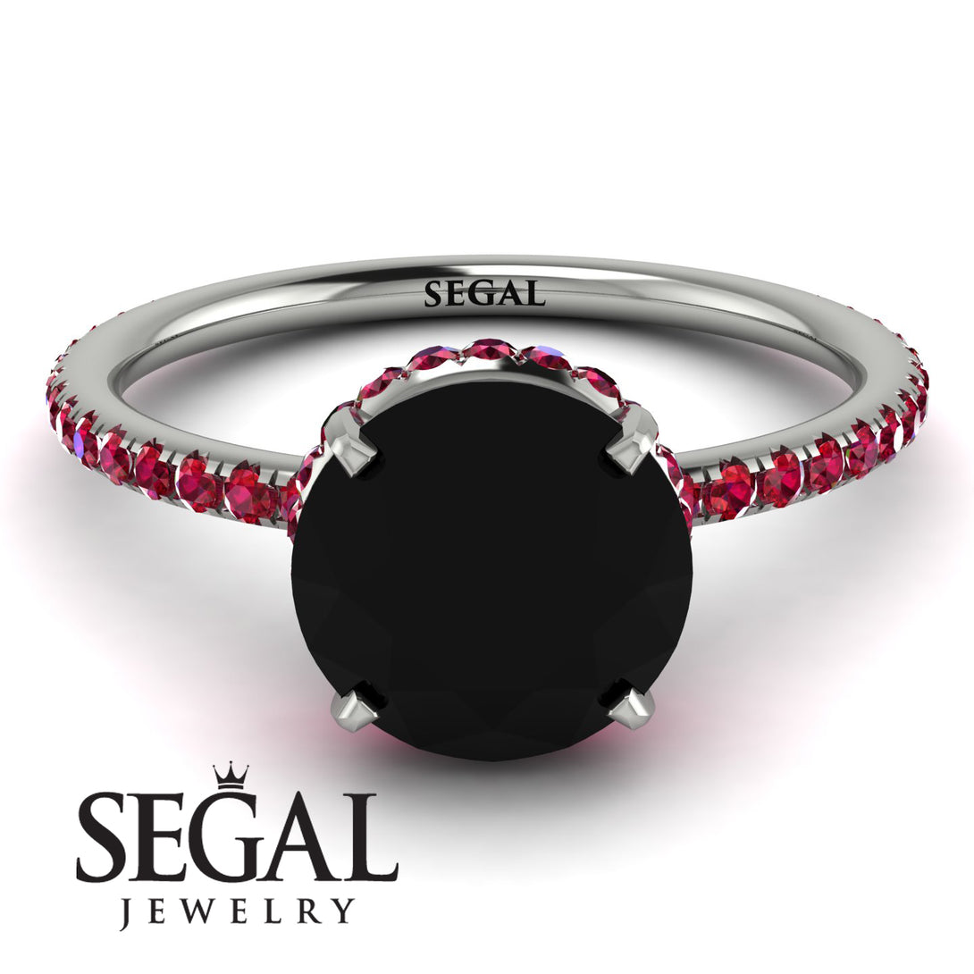 Hidden Halo Black Diamond Ring - Fiona No. 54