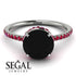 Hidden Halo Black Diamond Ring - Fiona No. 54