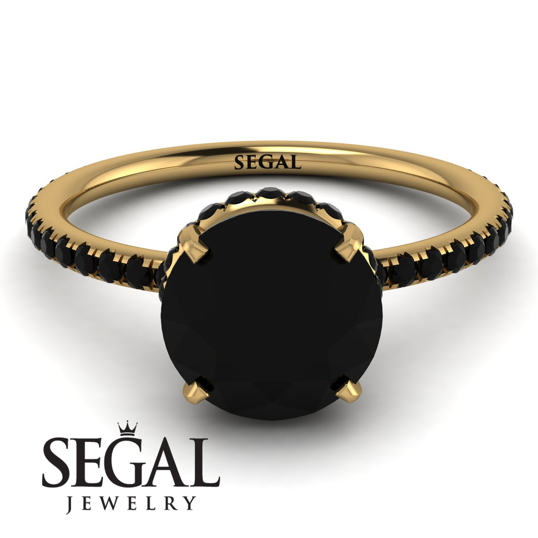 Hidden Halo Black Diamond Ring - Fiona No. 37