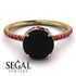 Hidden Halo Black Diamond Ring - Fiona No. 52