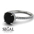 Hidden Halo Black Diamond Ring - Fiona No. 9