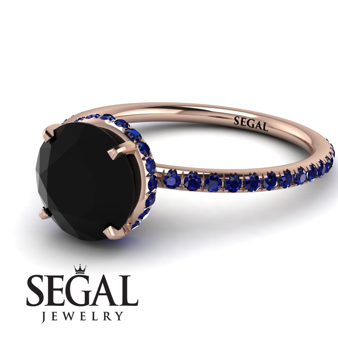 Hidden Halo Black Diamond Ring - Fiona No. 68