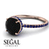 Hidden Halo Black Diamond Ring - Fiona No. 68