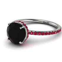 Hidden Halo Black Diamond Ring - Fiona No. 54 image 1