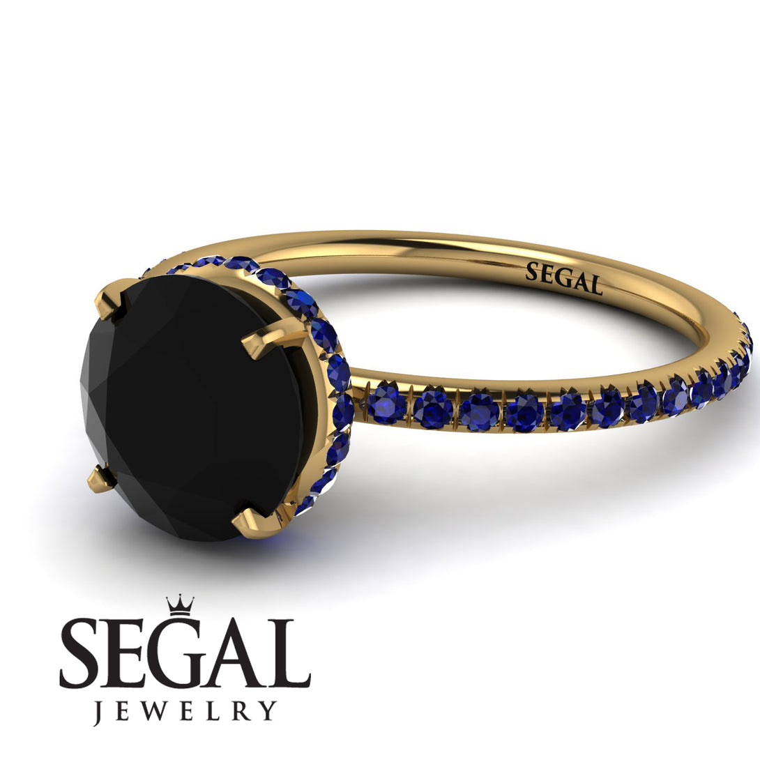 Hidden Halo Black Diamond Ring - Fiona No. 67
