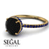 Hidden Halo Black Diamond Ring - Fiona No. 67