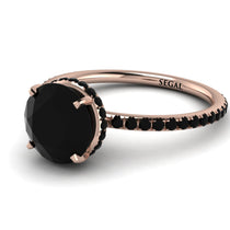 Hidden Halo Black Diamond Ring - Fiona No. 38 image 1