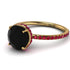 Hidden Halo Black Diamond Ring - Fiona No. 52