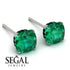 Hidden Halo Cushion Emerald Earrings - Alivia No. 36 image 10