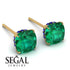 Hidden Halo Cushion Emerald Earrings - Alivia No. 64 image 10
