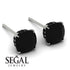 Hidden Halo Cushion Black Diamond Earrings - Alivia No. 39 image 10