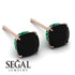 Hidden Halo Cushion Black Diamond Earrings - Alivia No. 23 image 10