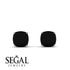 Hidden Halo Cushion Black Diamond Earrings - Alivia No. 39 image 3