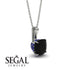 Hidden Halo Cushion Black Diamond Necklace - Alivia No. 69 image 14