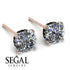 Hidden Halo Cushion Diamond Earrings - Alivia No. 32 image 10