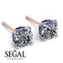 Hidden Halo Cushion Diamond Earrings - Alivia No. 62 image 3