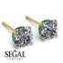 Hidden Halo Cushion Diamond Earrings - Alivia No. 16 image 2