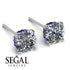 Hidden Halo Cushion Diamond Earrings - Alivia No. 63 image 3