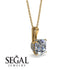 Hidden Halo Cushion Diamond Necklace - Alivia No. 1 image 14