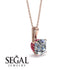 Hidden Halo Cushion Diamond Necklace - Alivia No. 47