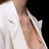 Hidden Halo Cushion Ruby Necklace - Alivia No. 12