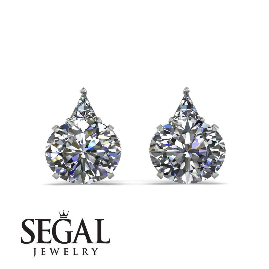 Hidden Halo Diamond Earrings - Rosalie No. 3