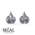 Hidden Halo Diamond Earrings - Rosalie No. 3
