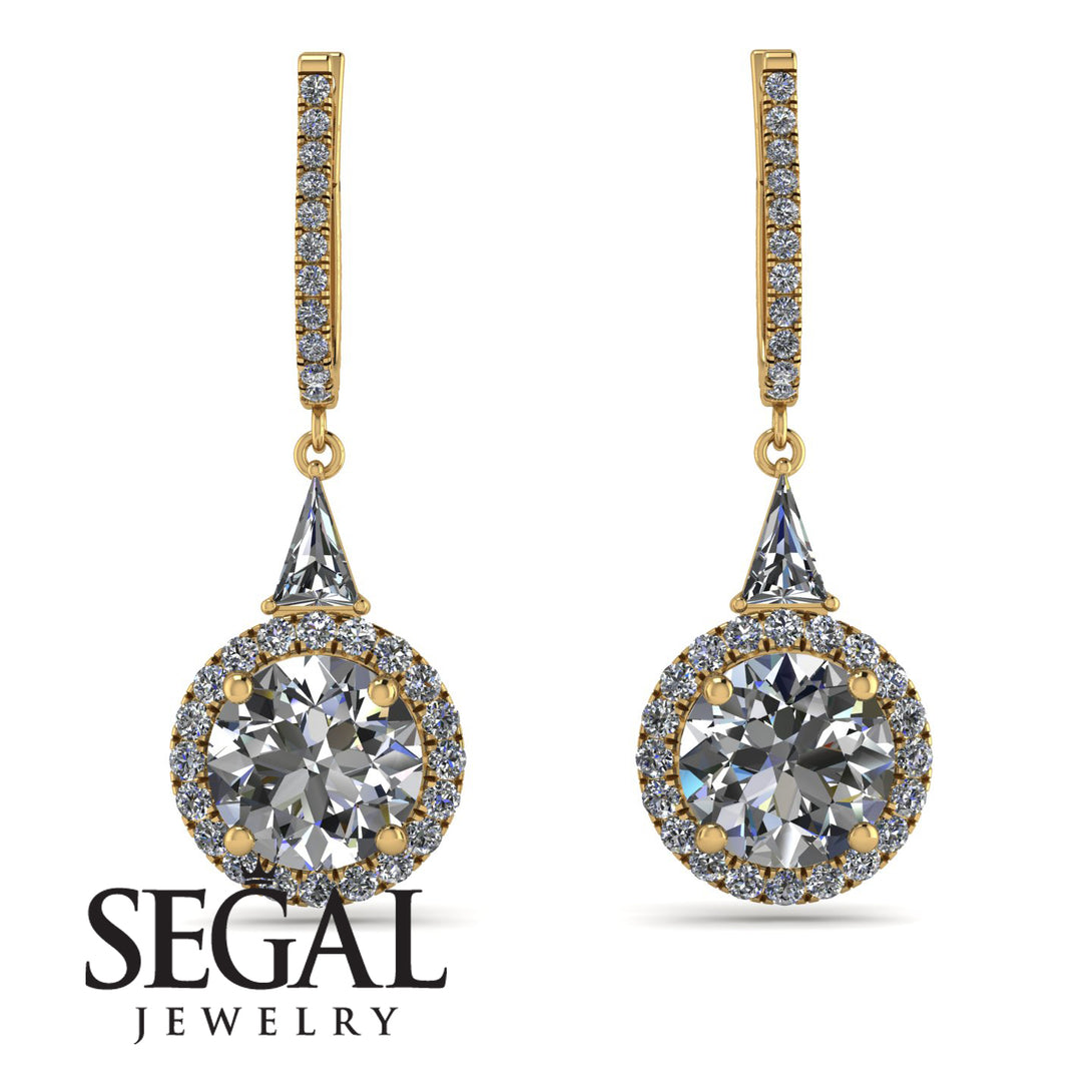 Hidden Halo Diamond Earrings - Joanna No. 1