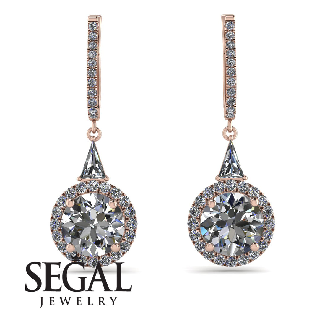 Hidden Halo Diamond Earrings - Joanna No. 2