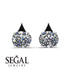 Hidden Halo Diamond Earrings - Rosalie No. 33
