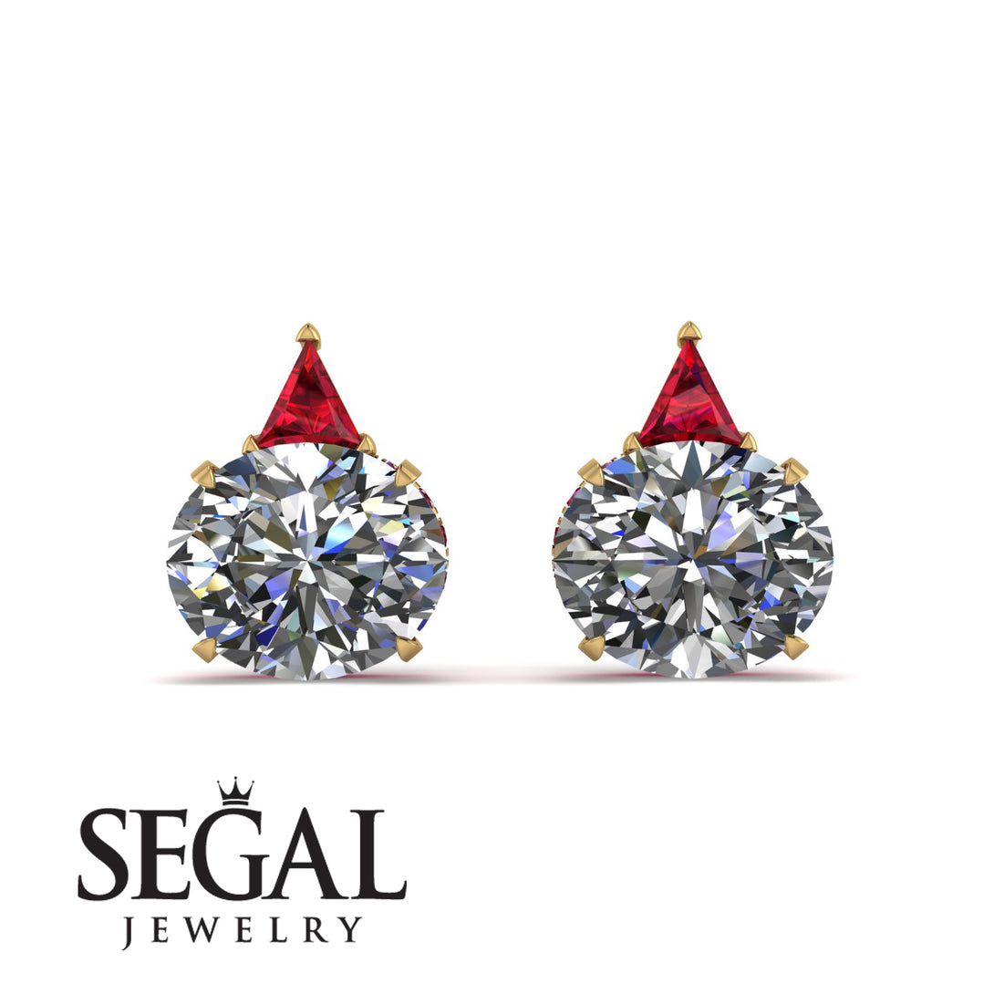 Hidden Halo Diamond Earrings - Rosalie No. 46