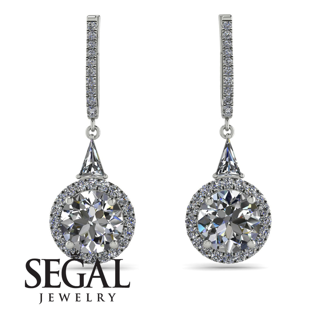 Hidden Halo Diamond Earrings - Joanna No. 3