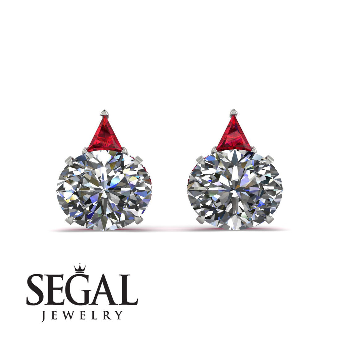 Hidden Halo Diamond Earrings - Rosalie No. 48
