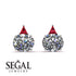 Hidden Halo Diamond Earrings - Rosalie No. 48