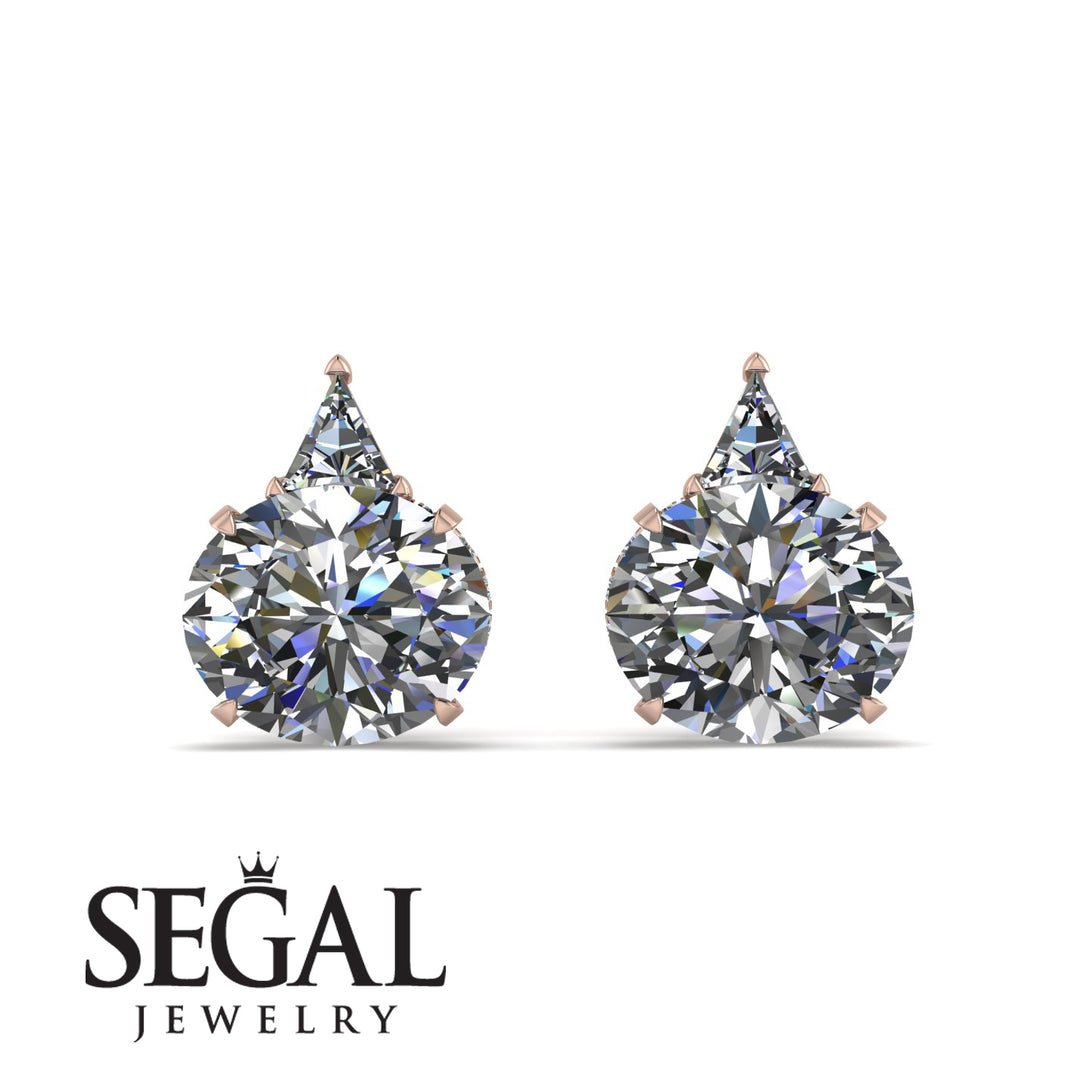 Hidden Halo Diamond Earrings - Rosalie No. 2