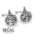 Hidden Halo Diamond Earrings - Rosalie No. 3