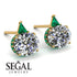 Hidden Halo Diamond Earrings - Rosalie No. 16