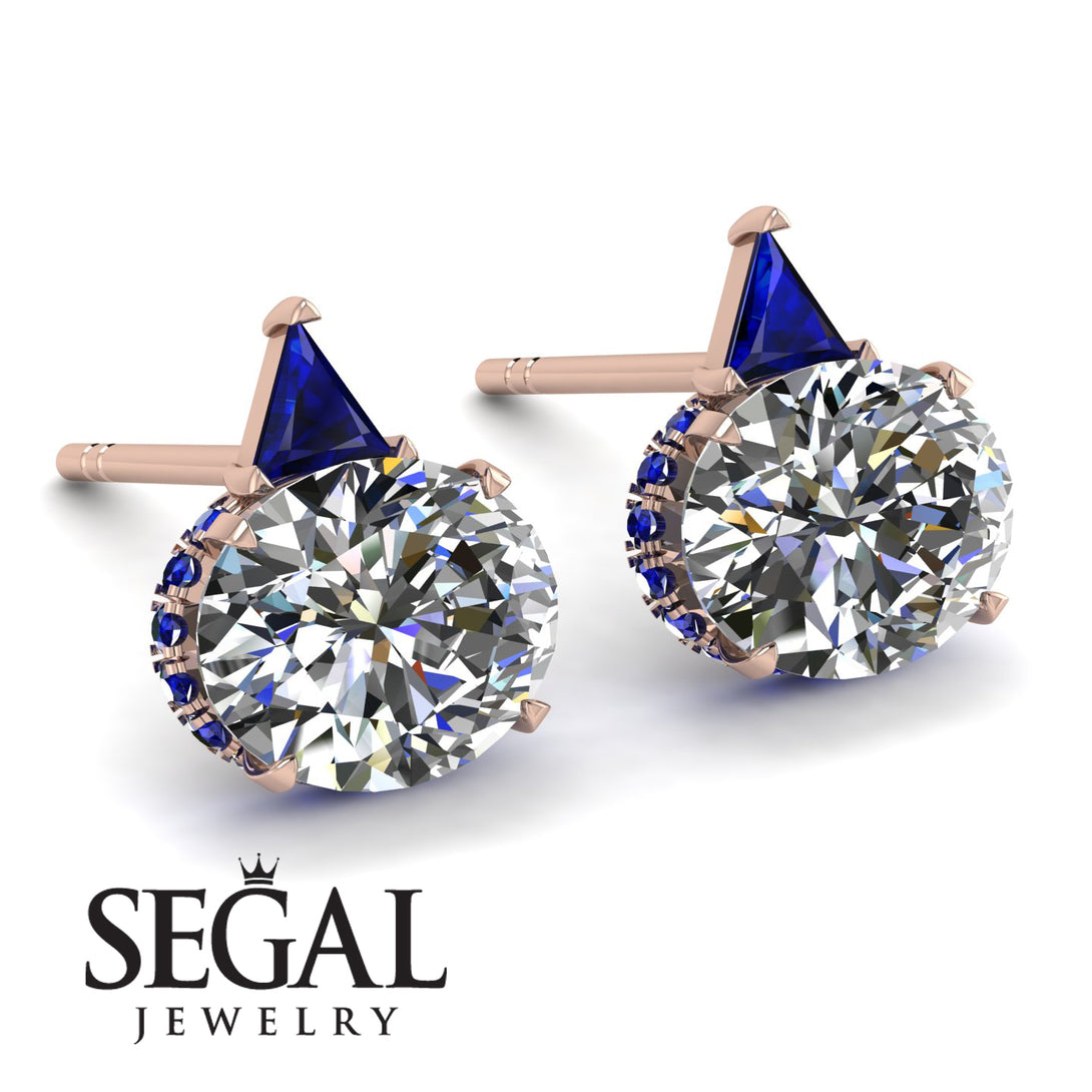Hidden Halo Diamond Earrings - Rosalie No. 62