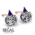 Hidden Halo Diamond Earrings - Rosalie No. 62