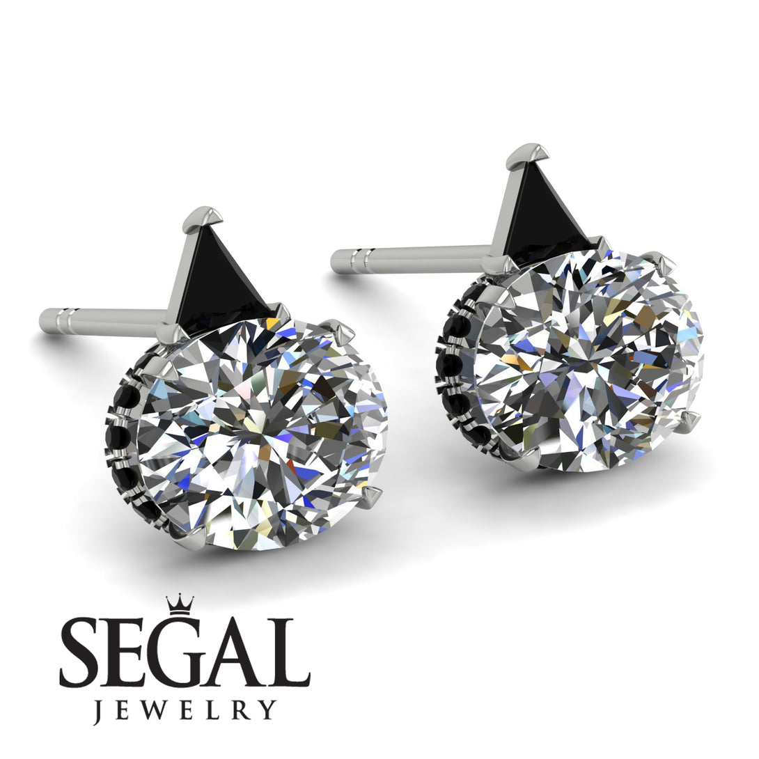 Hidden Halo Diamond Earrings - Rosalie No. 33