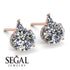 Hidden Halo Diamond Earrings - Rosalie No. 2